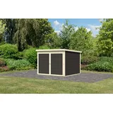 Karibu Fahrradgarage terragrau, 212 cm (Fahrradgarage 4 - für 4 Fahrräder)