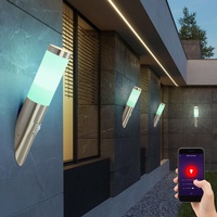 Außenleuchte Fassadenlampe Wandleuchte Bewegungsmelder Smart LED RGB 4er Set