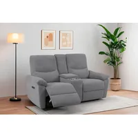 2-Sitzer HOME AFFAIRE "ODILON, 2er-Kinosofa, TV-Sessel, Mulitmedia-Sofa, Struktur, USB A/C", grau (anthrazit), B:181cm T:91cm, Sofas, Relaxfunktion manuell u. elektrisch, Getränkehalter, Staufach