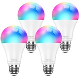 Meross Smart LED Lampe WLAN dimmbare Glühbirne intelligente Mehrfarbige Birne Äquivalent 60W E27 2700K-6500K RGBCW kompatibel mit Alexa, Google Home und SmartThings