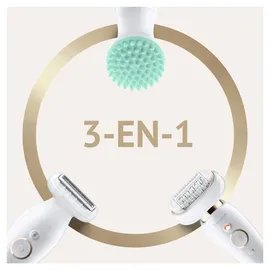 Braun Silk-épil 9 Flex 9020 weiß/gold