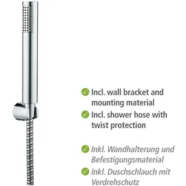 Wenko Basic Line Duschkopf Set Wanne, 3-teilig