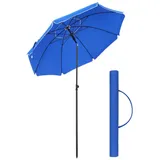 Songmics Sonnenschirm Ø 160 cm Blau