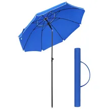 Songmics Sonnenschirm Ø 160 cm Blau