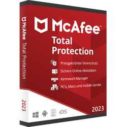 McAfee Total Protection 2023 | 3 Geräte | 3 Jahre | Jetzt günstig kaufen