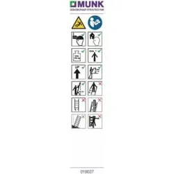 Munk Hinweis-Aufkleber für Montagetritt Aufkleber 19301