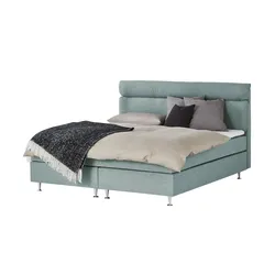 Boxspringbett   ¦ türkis/petrol ¦ Maße (cm): B: 211 H: 105,5