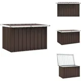 Gartenbox Braun 109x67x65 cm - Gartenbox - Stahltrennwand - Auflagenbox - Gartendekoration - Gartenmöbel