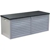 bellavista - Home & Garden® Bellavista Aik 390 Liter Gartenbox, grau, Kunststoff, wetterfest - Auflagenbox, Garten Aufbewahrungsbox, Gartenkiste - bellavista Home & Garden - 2 Jahre Gewährleistung - mind. 14 Tage Rückgaberecht - Grau