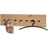 Haku-Möbel HAKU Möbel Wandgarderobe 37446 eiche Metall 7 Haken 89,0 x 20,0 cm