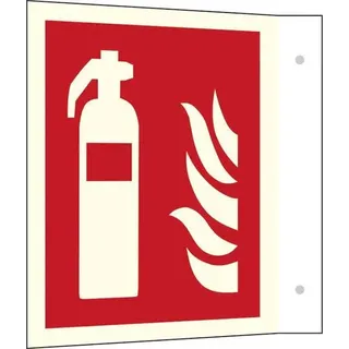 SafetyMarking Brandschutzschild Feuerlöscher Aluminium (B x H) 200mm x 200mm ISO 7010 1St.