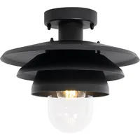 QAZQA Design-Außen-Deckenleuchte schwarz IP44 - Morty