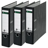 Leitz Wolkenmarmor-Ordner DIN A4 80 mm Schwarz 3 St.
