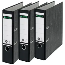 Leitz Wolkenmarmor-Ordner DIN A4 80 mm Schwarz 3 St.
