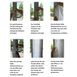 Be Cool Fensterabdichtung Hot Air Stop für mobile Klimaanlagen weiß