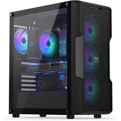 ENDORFY Regnum 400 ARGB, ATX PC-Gehäuse, inkl. 4x 120mm ARGB PWM-Lüfter, Seitenteil aus gehärtetem Glas | EY2A009