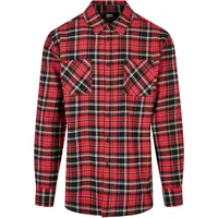 URBAN CLASSICS Checked Roots Hemd Red / Black M
