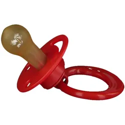 Beruhigungssauger kirschf.Lat.0-6 M.rot 1 St Schnuller