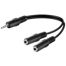 Logilink Audio-Splitter Mini-Phone Stereo 3,5mm (M) - Mini-Phone Stereo 3,5mm (W) 0,20m