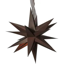 Papierstern December 3D Stern mit Band Weihnachtsstern Faltstern D: 35cm braun
