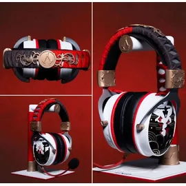 LEXIP Assassins Creed Shadows - Mentor Gaming Headset Gold/Rot/Schwarz/Weiß PS5