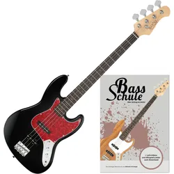 Rocktile Pro JB-30BK 70's Deluxe E-Bass Black Set inkl. Schule
