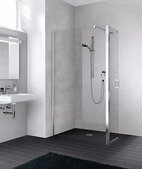 Kermi Walk-In Liga T1L 1130x1850, silber hochglanz, ESG klar, LIT1L11318VAK LIT1L11318VAK