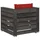 vidaXL 2-tlg. Garten-Lounge-Set mit Kissen grau/rot