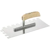 Fortis Glättekelle 280 x 130 mm gezahnt 15 x 15 mm rostfrei