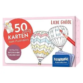 Circon Verlag GmbH 50 cozy Karten zum Ausmalen 50 St. Liebe Grüße