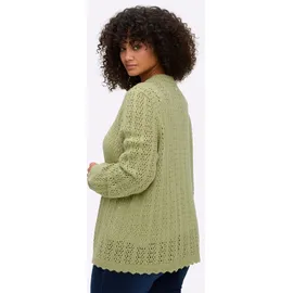 sheego Strickjacke in Grün 52/54