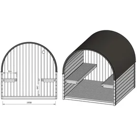 FinnTherm ScandiPod Comfort inkl. 9 kW Ofen + int. Steuerung