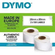 Dymo Adressetiketten S0722370 Weiß 28 x 89 mm 2 x 130 St.