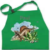 Kinderschürze Schürze Kinder Jungen Mädchen - Dinosaurier Geschenk Dino Geschenke Dinos I - 2-6 Jahre - Grün - kinderkochschürze tier name kinderkochschürzen kinderbackschürzen tieren t rex - 2-6 Jahre