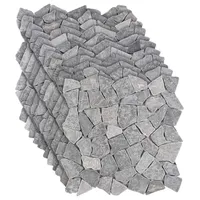 vidaXL Mosaikfliesen Hellgrau 30 x 30 cm 3 St.
