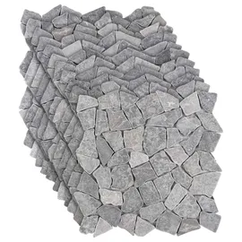 vidaXL Mosaikfliesen Hellgrau 30 x 30 cm 3 St.