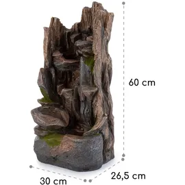 Blumfeldt Mystic Tree Solarbrunnen, LED-Beleuchtung, Polyresin| Dunkles Holz