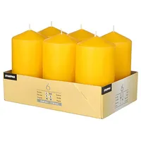 Papstar Stumpenkerze 6 x 11,5 cm 24 St. goldgelb