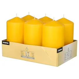 Papstar Stumpenkerze 6 x 11,5 cm 24 St. goldgelb