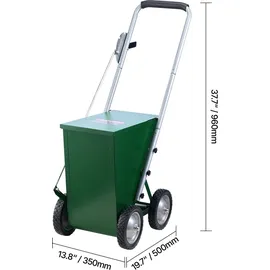 Vevor Trockenlinienmarkierer Linienmarker (5 / 10 cm Linien) Trockenlinienkreide für das Feld, mit Gummi-Einstellgriff, große Pulverkapazität von 22,7 kg, für Baseball- und Softball-Infield, grün