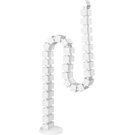 InLine Inline® Kabelkanal flexibel für höhenverstellbare Tische, 4 Kammern, weiß