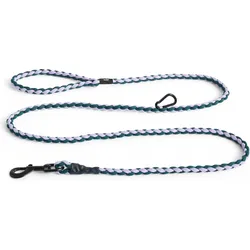 Hay Braided Hundeleine grün-lavendel mit Karabinerhaken