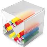 kompatible Ware Deflecto "Cube" Aufbewahrungsbox transparent 15,3 x 15,3 x 15,3 cm
