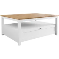 Mirjan24 Couchtisch Weiß, Kunststoff, Rechteckig,Rechteckig, 108x46x80 cm, Wohnzimmer, Wohnzimmertische,