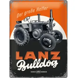 Blechschild Lanz Bulldog Der große Helfer