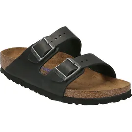 Birkenstock Arizona Weichbettung Naturleder geölt schmal schwarz 45