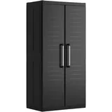 KETER Geräteschrank, Schwarz, Kunststoff, 4 Fächer, 89x182x54 cm, Aufbewahrung & Schutzhüllen, Geräteschuppen