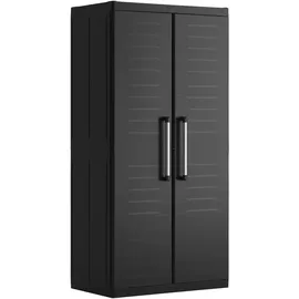 KETER Geräteschrank, Schwarz, Kunststoff, 4 Fächer, 89x182x54 cm, Aufbewahrung & Schutzhüllen, Geräteschuppen