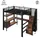 Okwish Hochbett Funktionsbett 140 x 200 cm Metall schwarz