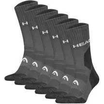Head Unisex Wandersocken, 6er Pack - Hiking All Climates Crew, Sportsocken, Logo Grau 43-46